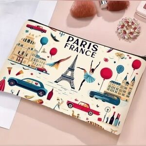 🎁Paris, France Themed Pouch and Makeup Bag